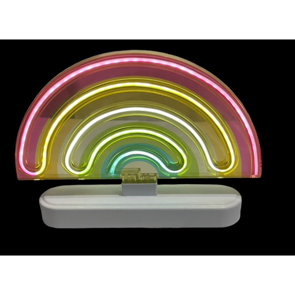 Unbranded Other - Rainbow LED Neon Table Lamp Desk Decor Night Light Quirky Cute Vintage